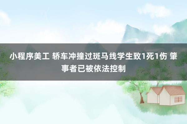 小程序美工 轿车冲撞过斑马线学生致1死1伤 肇事者已被依法控制