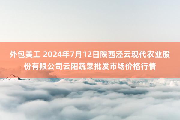 外包美工 2024年7月12日陕西泾云现代农业股份有限公司云阳蔬菜批发市场价格行情